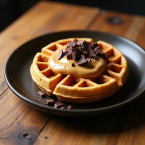Keto gofry z masłem orzechowym i gorzką czekoladą – energetyczny deser keto
