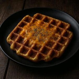 Keto gofry wytrawne z serem żółtym i ziołami – przepis na sycące śniadanie