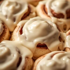 Cynamonki z kremową polewą z serka śmietankowego