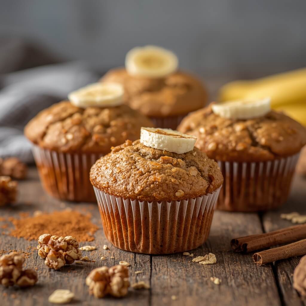 owsiane muffinki z bananami